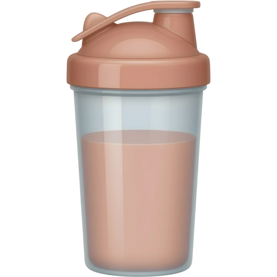 An opaque, peach-colored protein shake shaker emoji