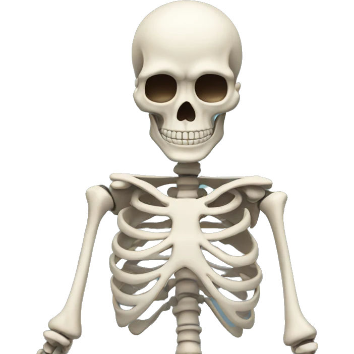 Skeleton man ,grab with both hands facing the screen  emoji