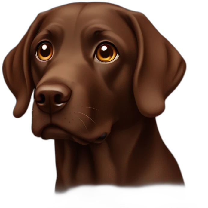 Labrador Retriver chocolate color looks like Harry Potter emoji