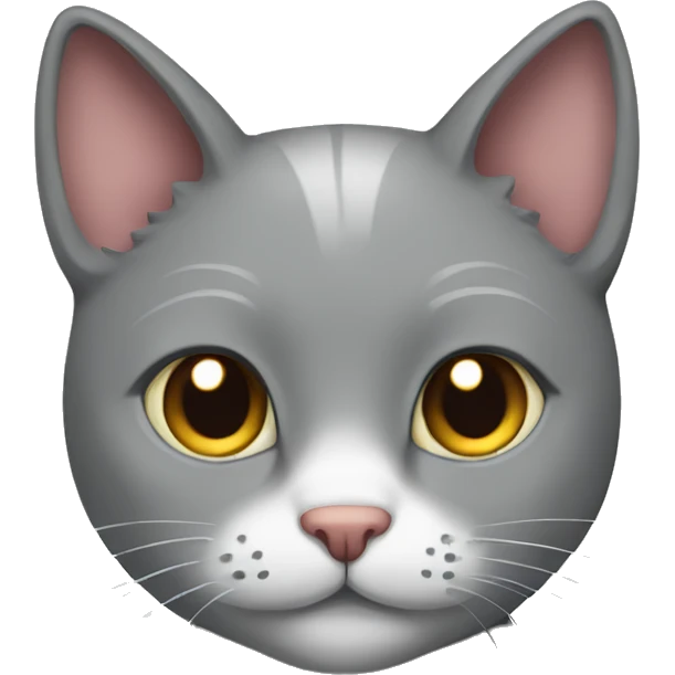Grey Cat With hearth emoji