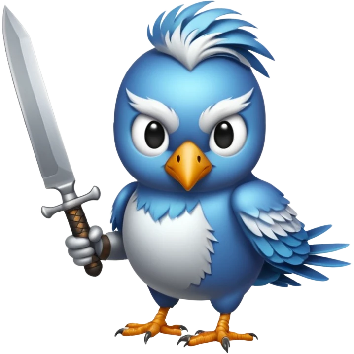 Bird with knife emoji