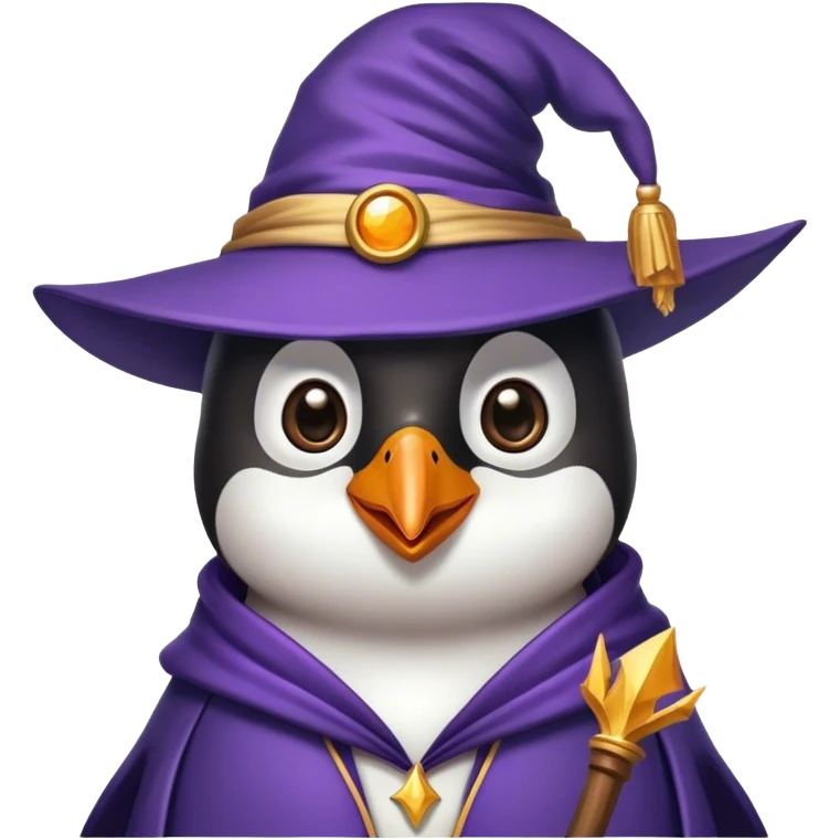 Penguin Wizard emoji