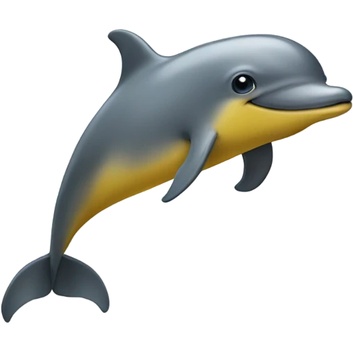 Yellow dolphin emoji