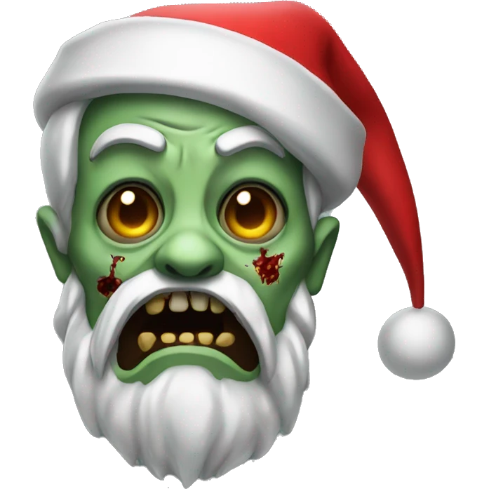 Zombie santa emoji