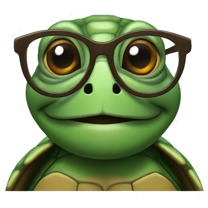 turtle with glasses emoji