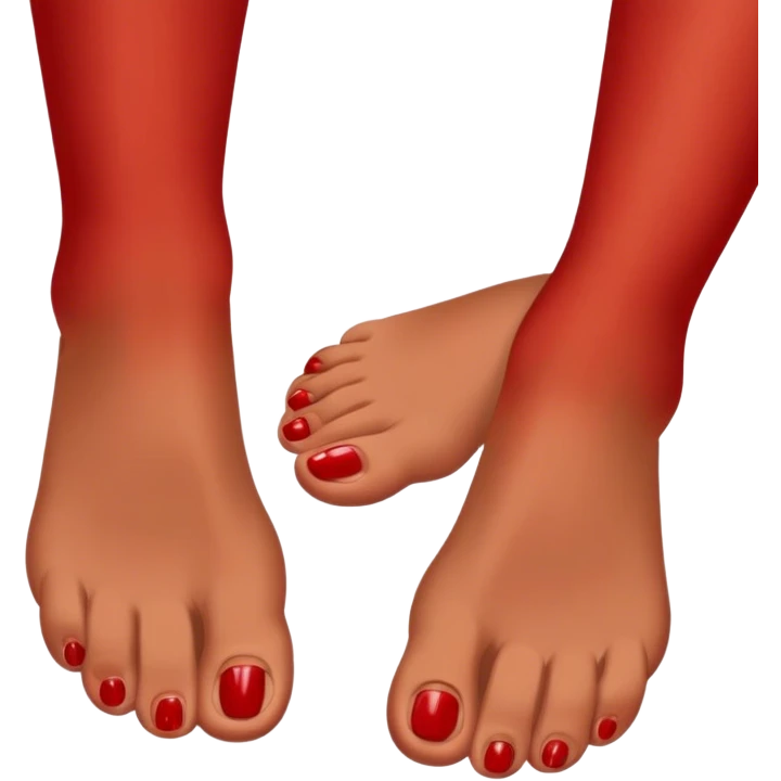 Red toes emoji