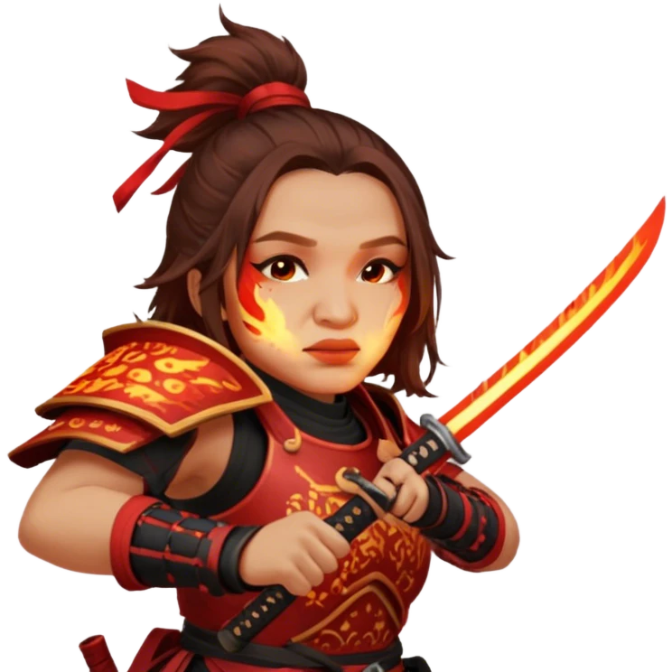 Fire-Wielding Samurai emoji