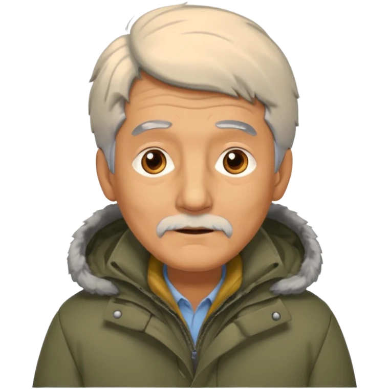 old Man in parka emoji
