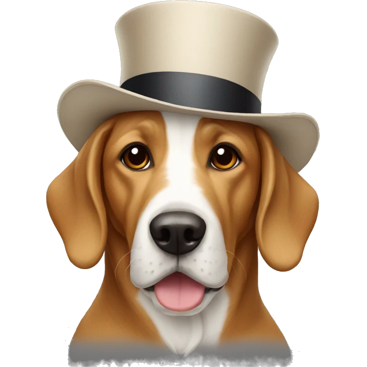 hat dog in england emoji