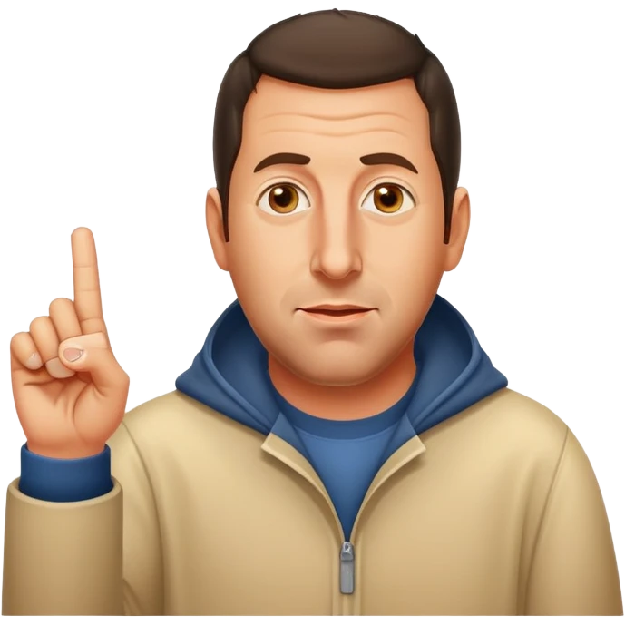 adam sandler giving middle finger emoji