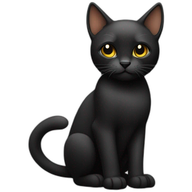 Gato negro furioso emoji