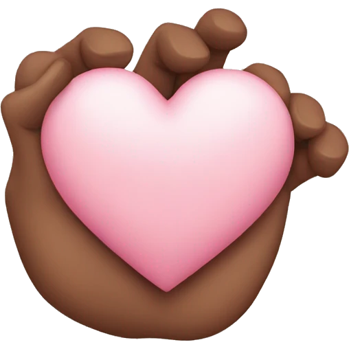 hold heart with hand emoji
