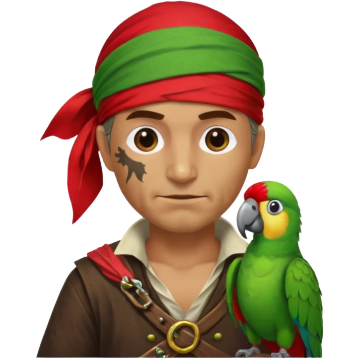 pirate and parrot emoji