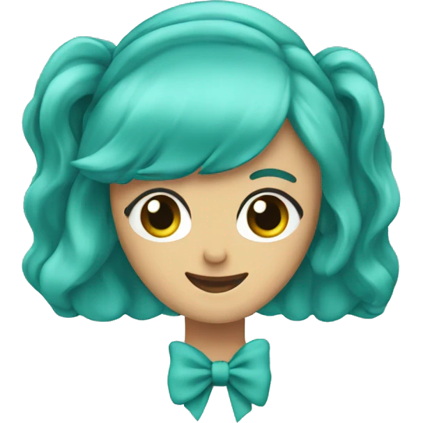 the logo for a social media platform that is a teal hairbow emoji