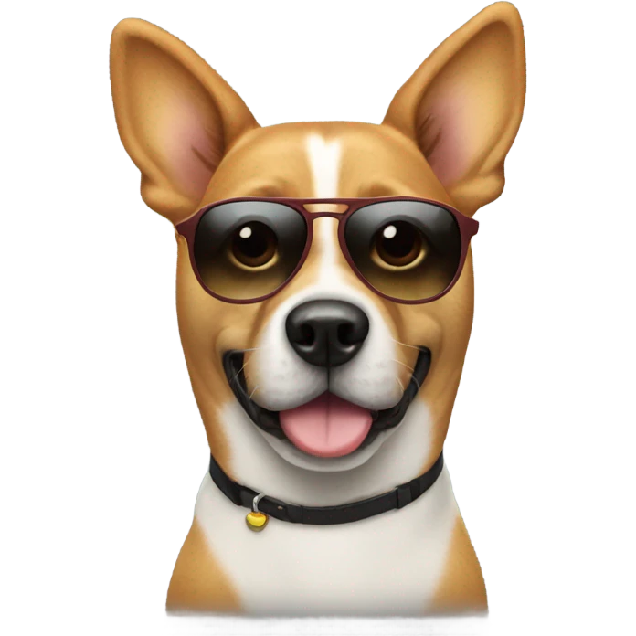 Dog wearing sunglasses  emoji