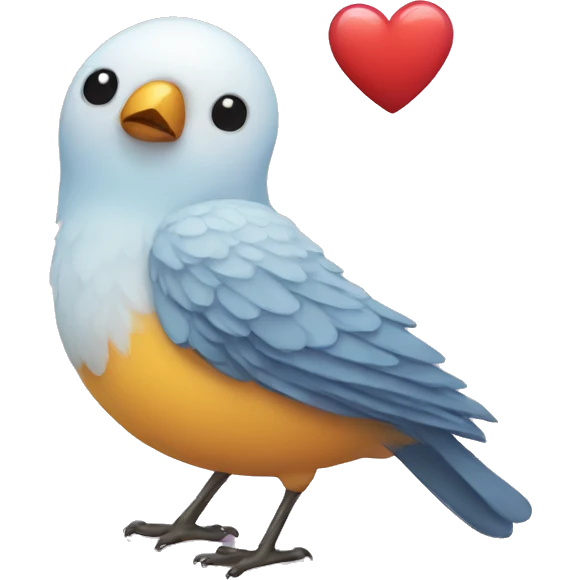 bird with heart emoji