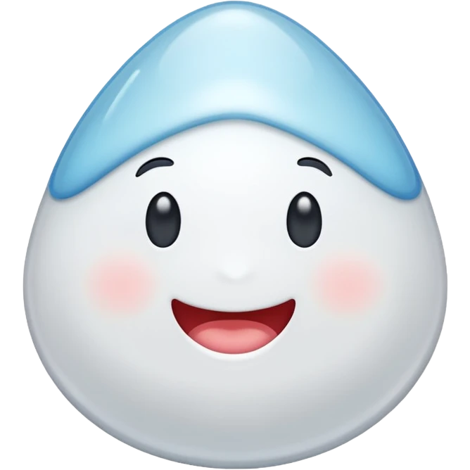 white gum drop emoji
