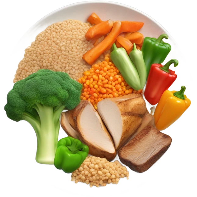 plate with healthy food emoji