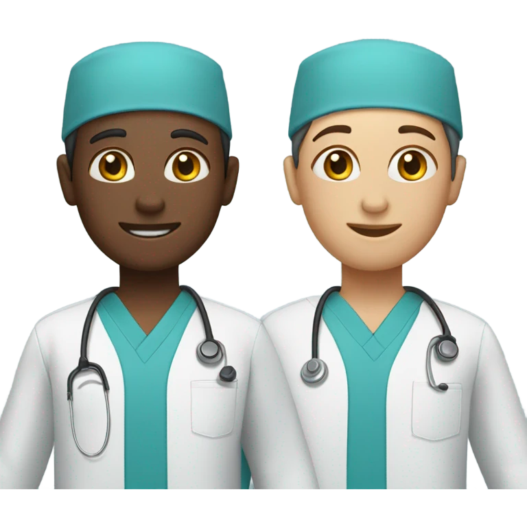Two people in scrubs emoji