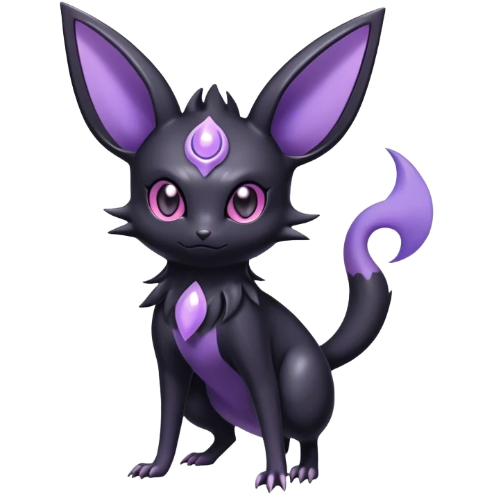 Shiny Dark Noibat-Espeon-Umbreon-Nidorino-fusion-hybrid full body emoji