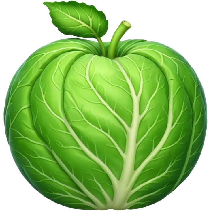 Make cabbage apple emoji style emoji