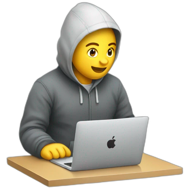 Chat qui travail sur un mac emoji