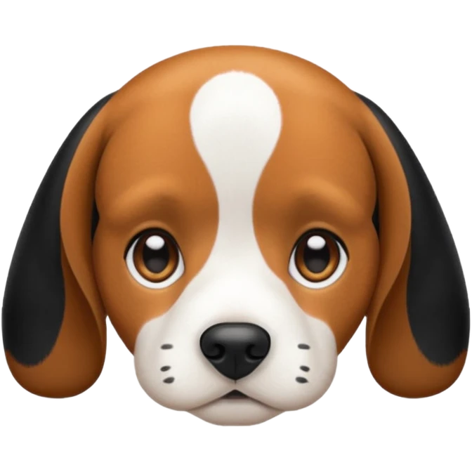 black and white beagle no brown on it emoji