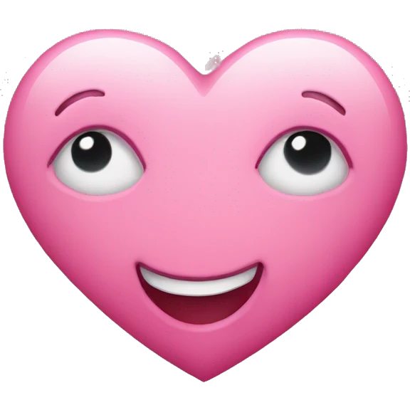 Pink heart eyes  emoji