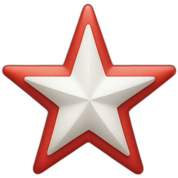 WHITE STAR ON A RED SCARE emoji