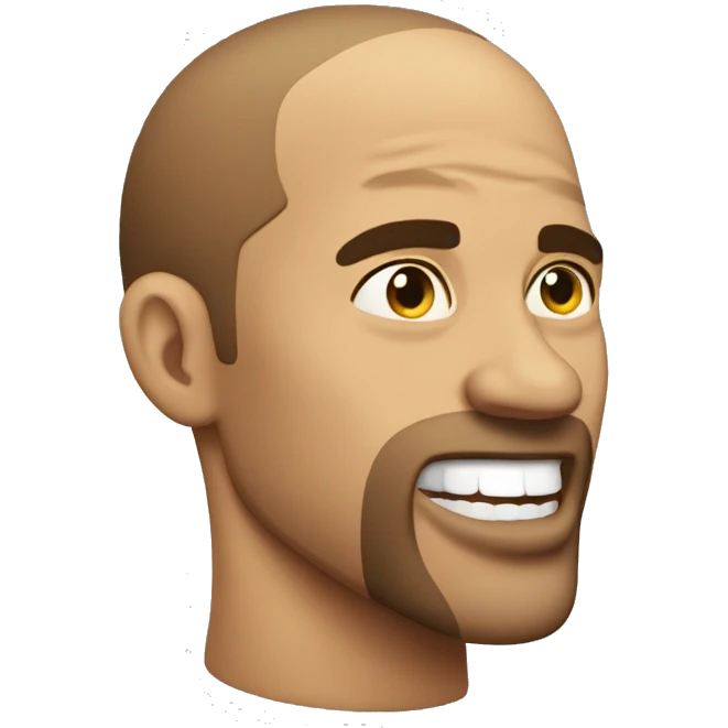 guy with hand pointing to jaw and jaw is really sharp and strong emoji
