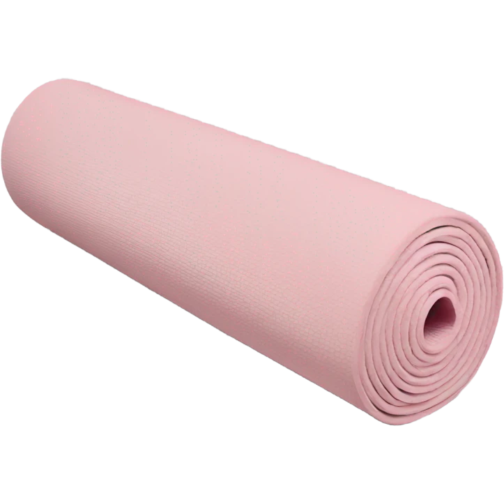 light pink rolled yoga mat  emoji