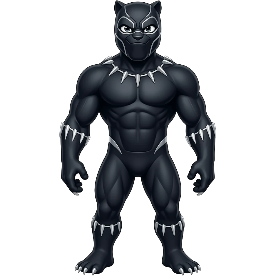 Uma pantera preta com grills nos dentes emoji