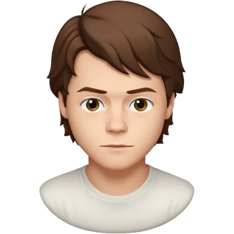 une personne joli, qui ressemble a harry styles de 3 quart  dans un rond  emoji