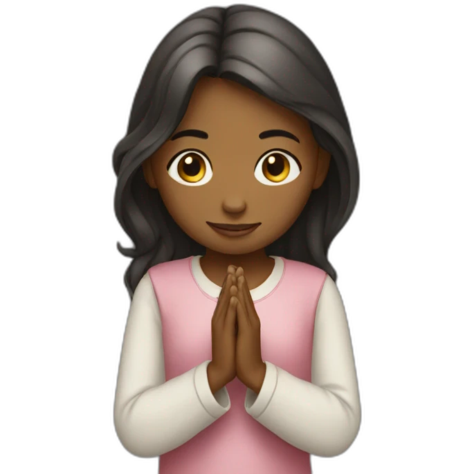 Praying girl emoji