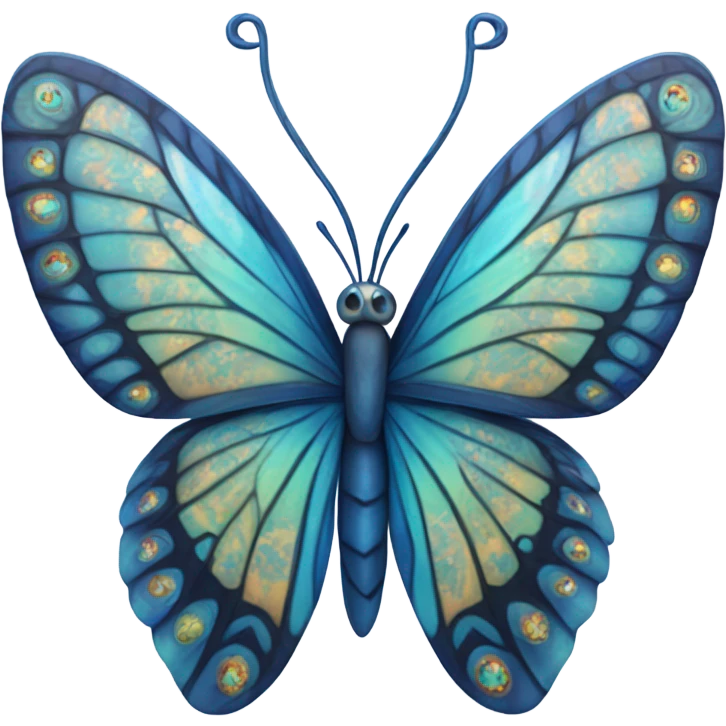Blue butterfly emoji