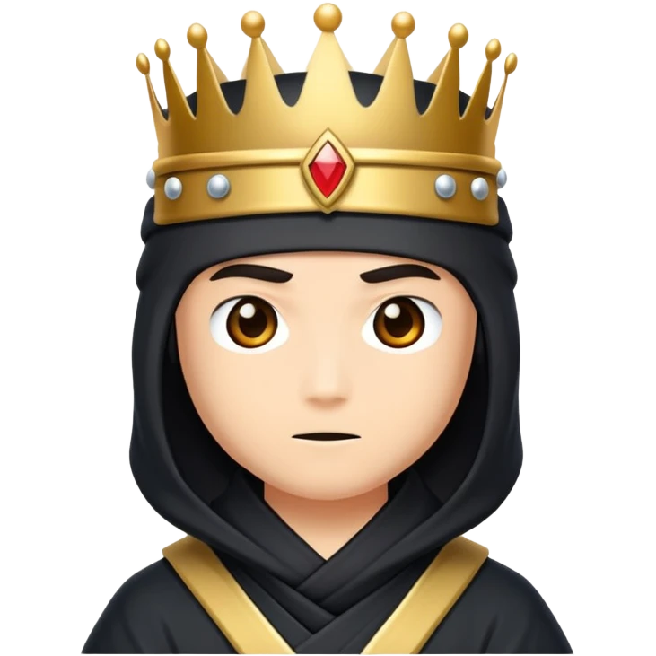 Ninja con una corona  emoji