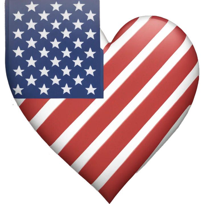 USA flag heart emoji