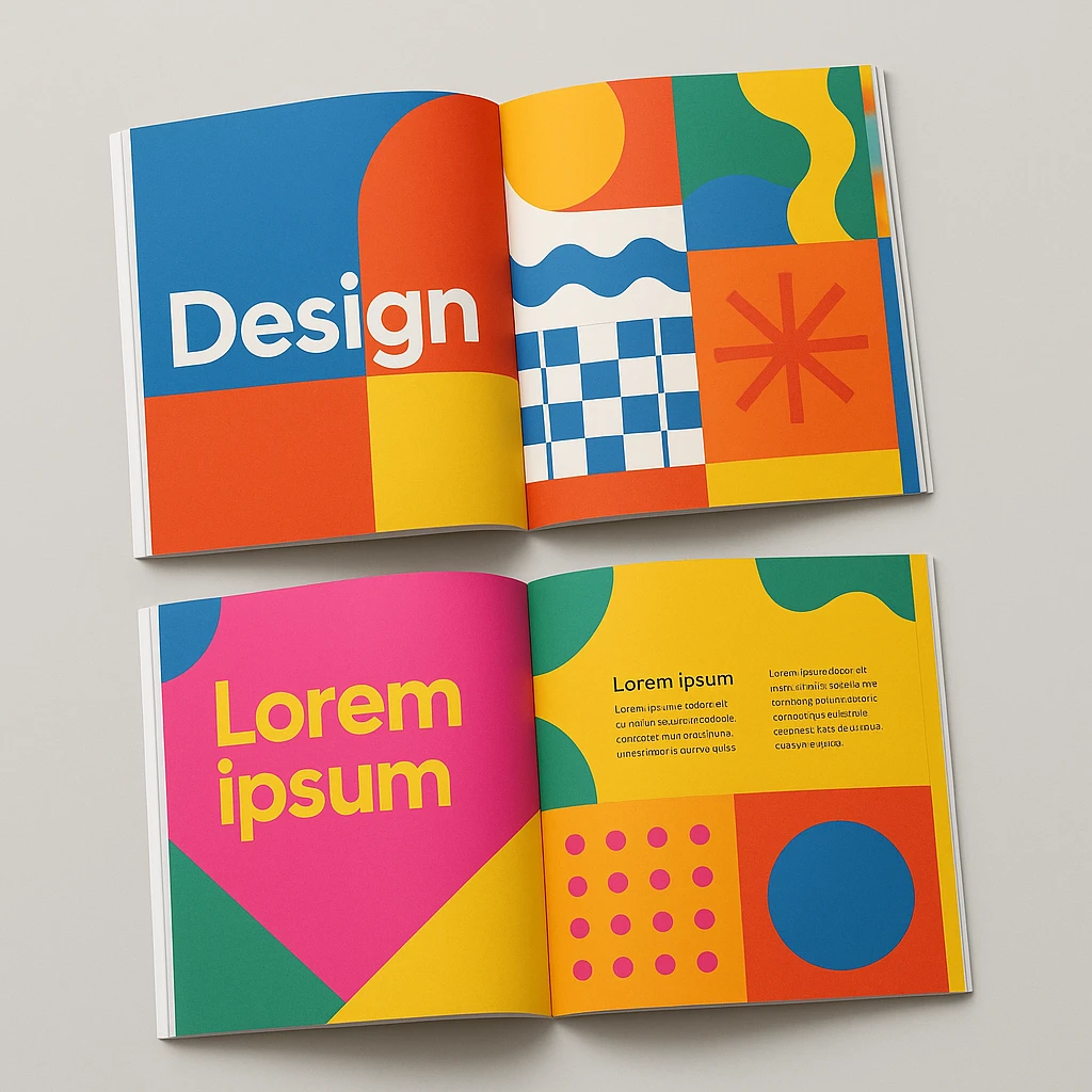 open magazine with colorful pages emoji
