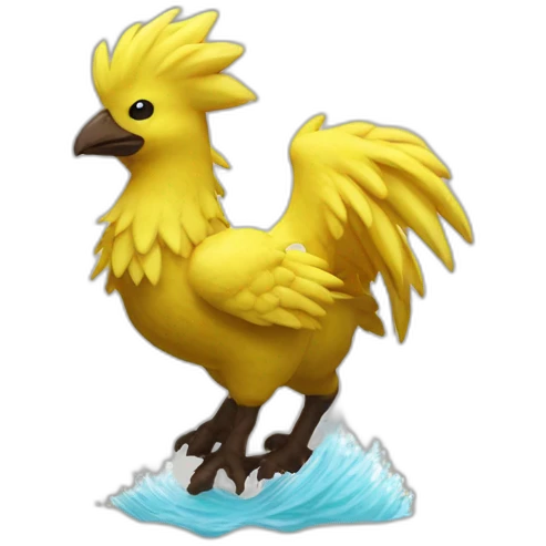 Chocobo wave emoji