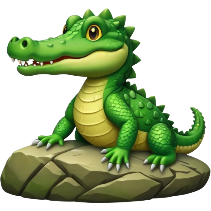 cute crocodile, sitting emoji