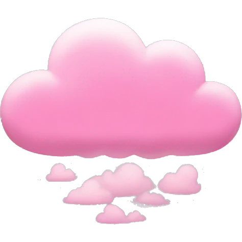 Pink cloud emoji