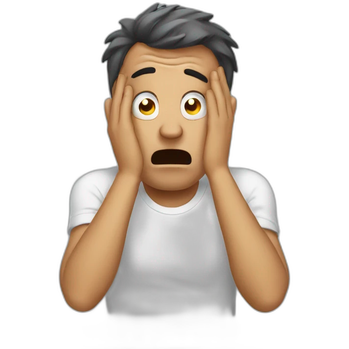 stressed man emoji