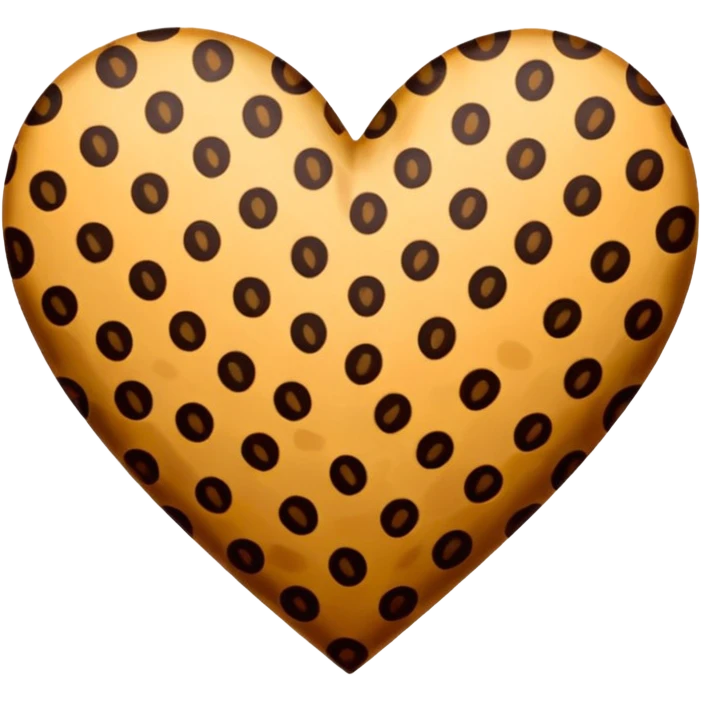 leopard print heart emoji