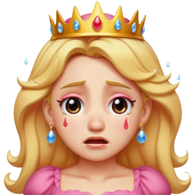 Crying princess peach emoji