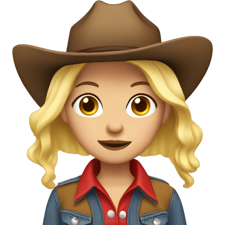 blond cowgirl emoji