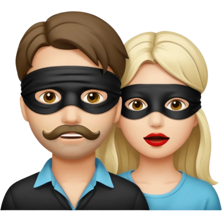 Sexy girl being gagged by man emoji