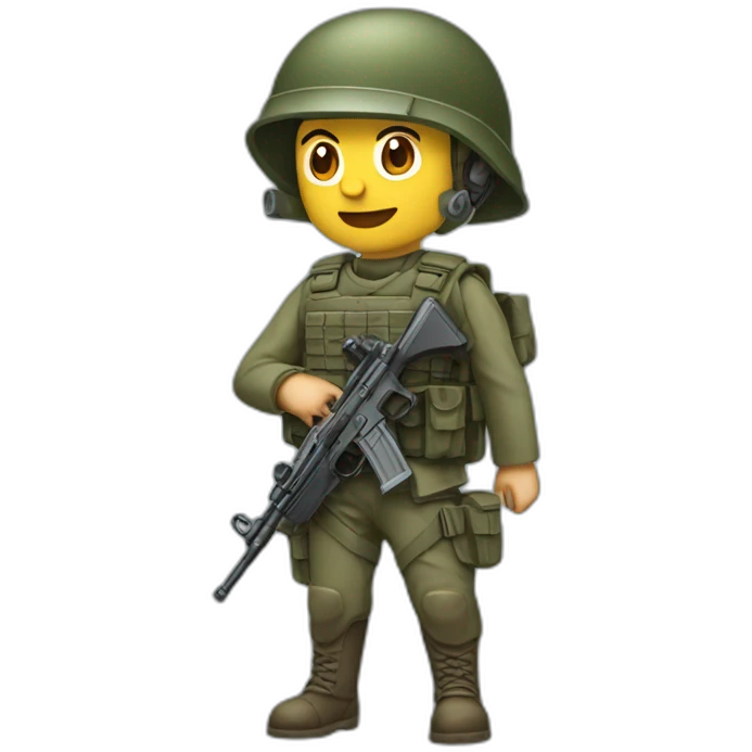 Soldado com arma emoji