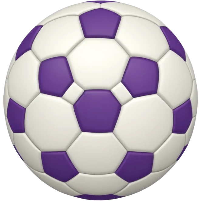 bola de futebol branco e roxa emoji