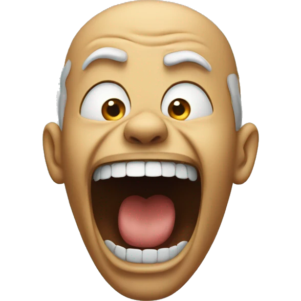 a screaming crazy face emoji