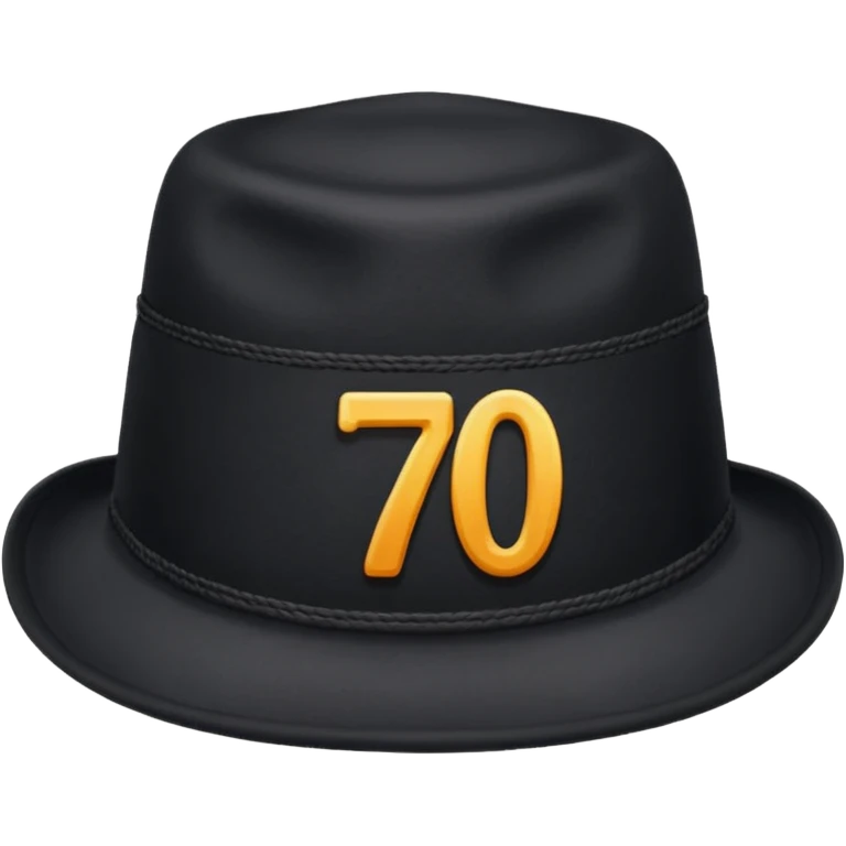 A black hat with the numbers 701 on the front  emoji